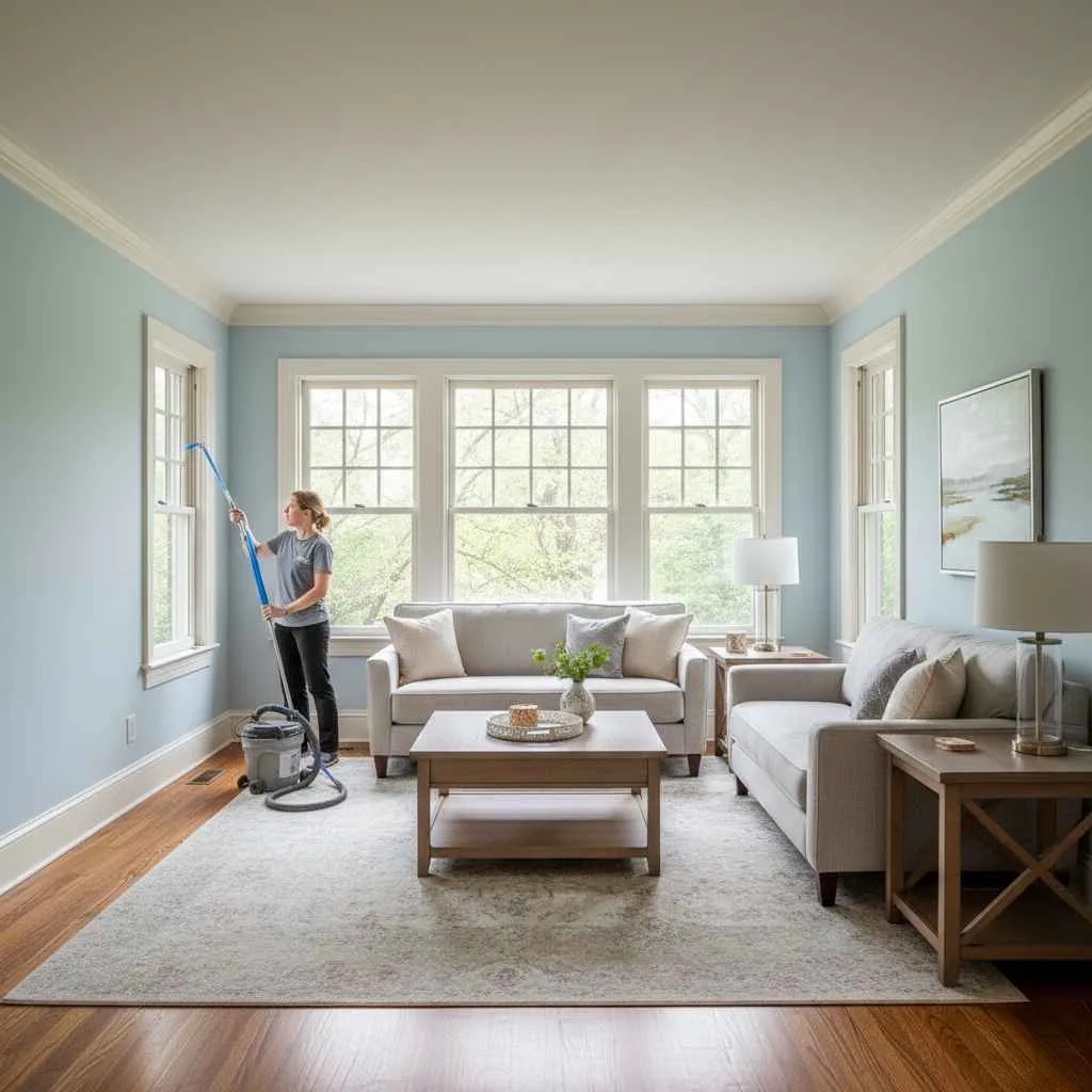 completed interior painting project in a Raleigh home