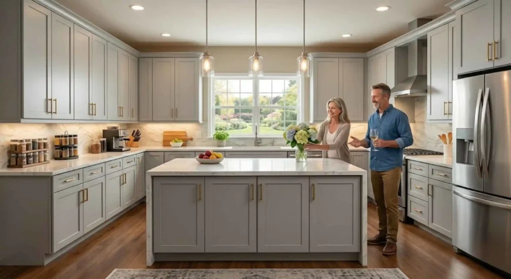 finished modern kitchen cabinets