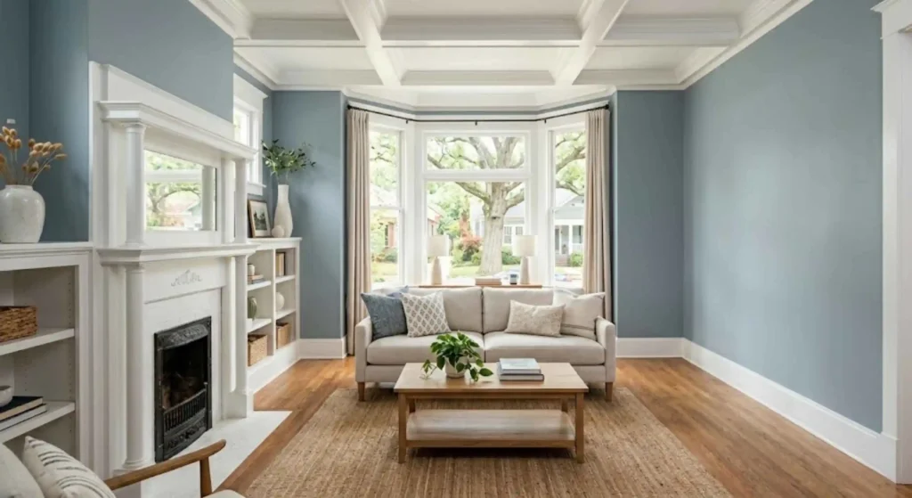 modern neutral-toned living room