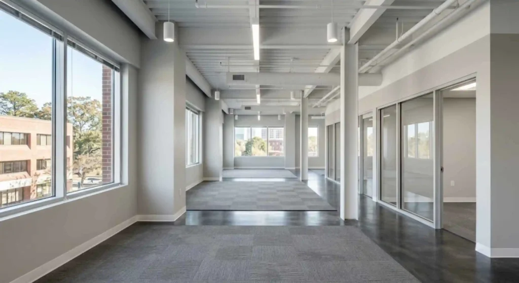 Completed commercial office interior painting in Raleigh